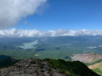 磐梯山山頂から